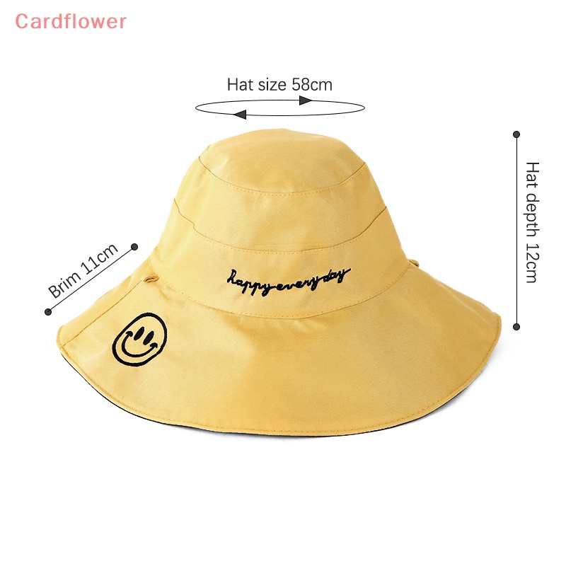 Mũ Tai Bèo Hai Mặt Họa Tiết Mặt Cười Phong Cách Hàn Quốc Thời Trang Mùa Hè Mới