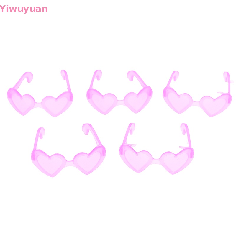 10 Mắt Kính Nhựa Trái Tim Mini Cho Búp Bê Tỉ Lệ 1 / 6 Mới
