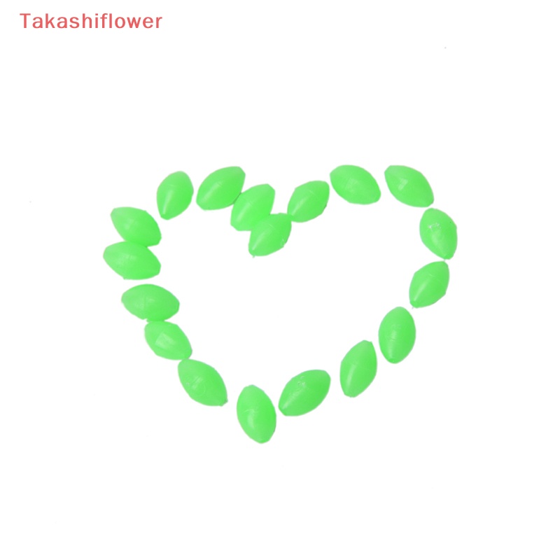 Set 100 Hạt Cườm Mềm Phát Sáng Hình Oval Kích Thước 5mm / 8mm / 10mm