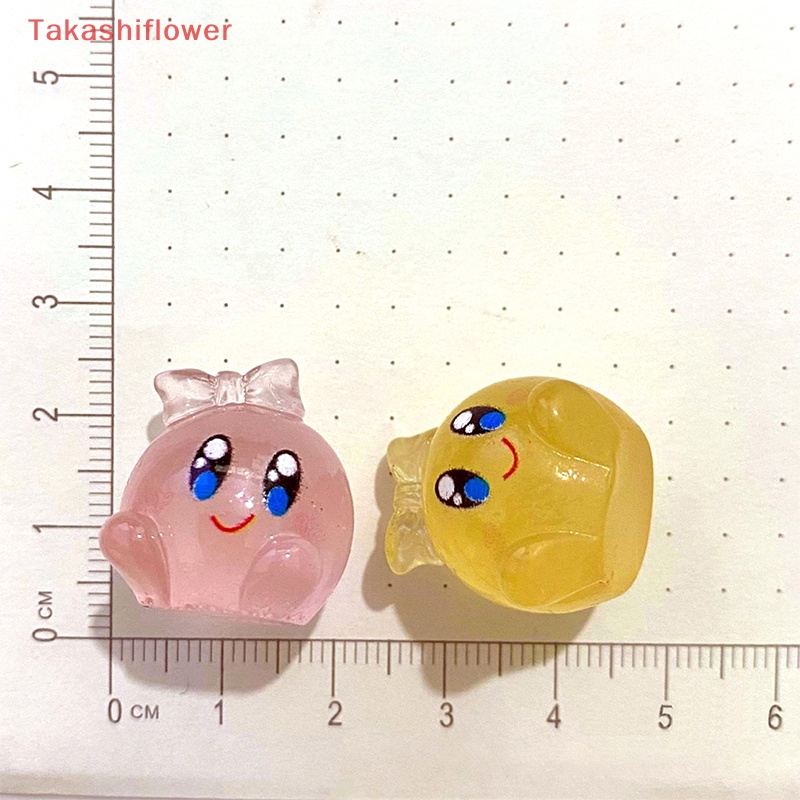 Set 2 Đồ trang trí Búp Bê Kirby Bong Bóng Hoạt Hình Phát Sáng Trang Trí Tiểu Cảnh