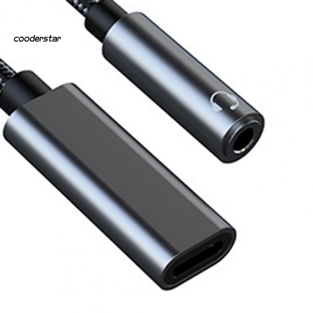 Cáp Chuyển Đổi Âm Thanh 9V / 3A 2 Trong 1 Type-C Sang 3.5mm Cho Điện Thoại