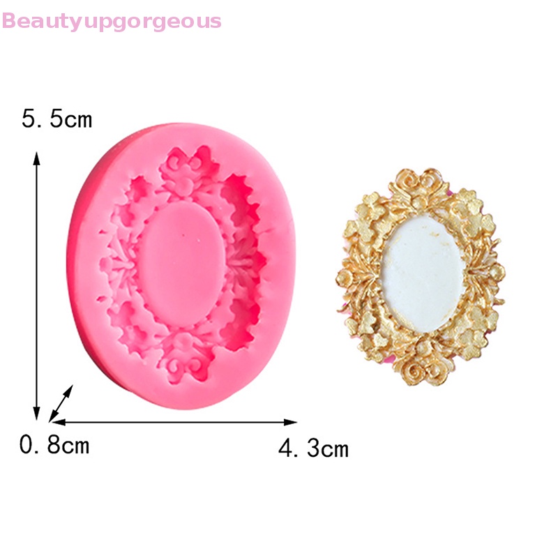[Beautyupgorgeous] Khuôn Silicone Làm Khung Ảnh Cổ Điển Phù Hợp Cho Trang Trí Bánh Sô Cô La / Đất Sét Epoxy Polymer