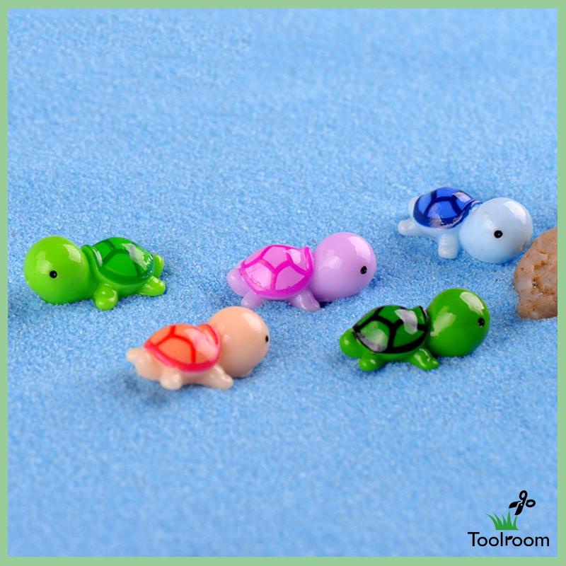 Set 5 Mô Hình Rùa Mini Trang Trí Tiểu Cảnh Sân Vườn