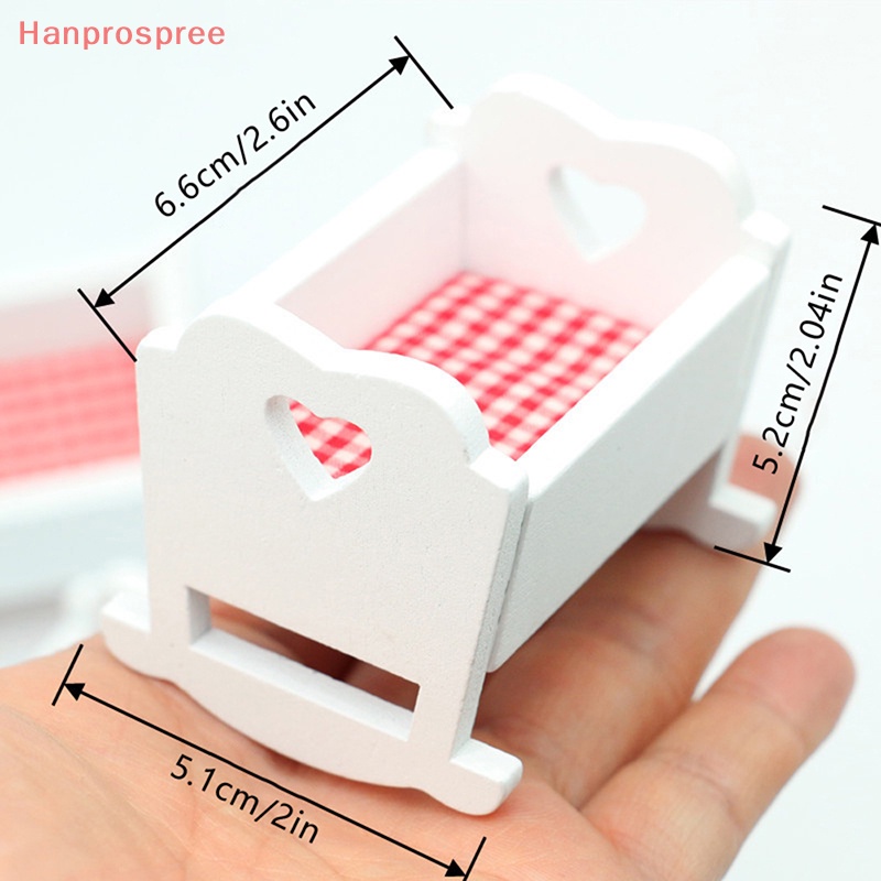 Nôi Ngủ Em Bé Trang Trí Nhà Búp Bê Tỉ Lệ 1: 12