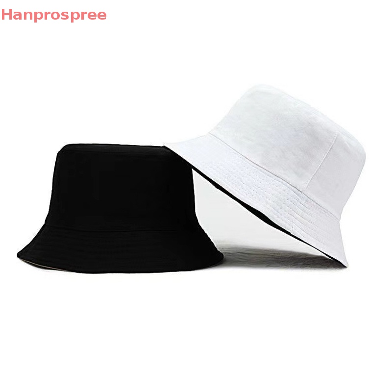 Hanprospree > Mũ Xô Cotton Màu Trơn Có Thể Gấp Lại Dùng Đi Câu Cá Đi Biển Mùa Hè Cho Nam Và Nữ