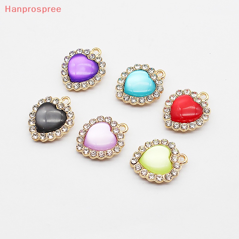 Phụ Kiện Trang Sức Treo Tường Hình Trái Tim Bằng Resin Màu Vàng Kim 18MM Kiểu Hàn Quốc