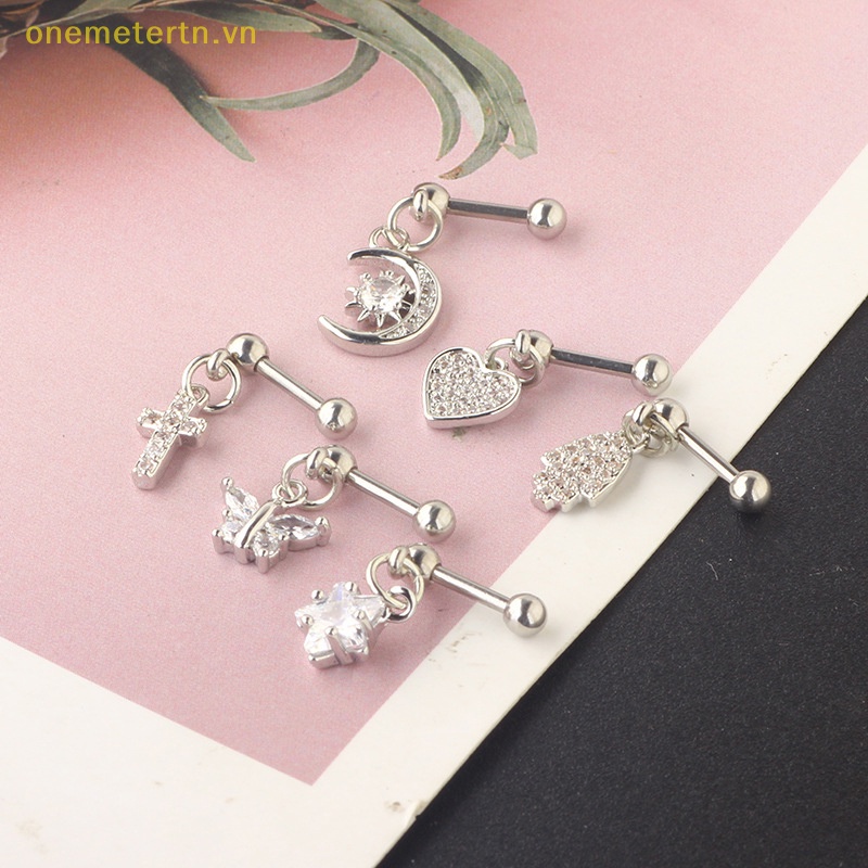 1 Khuyên RốN HìNh Tim ĐíNh Đá Xinh XắN