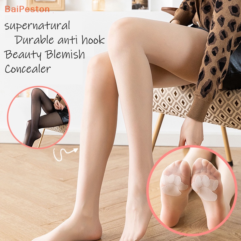 [BaiPeston] Quần Tất Nylon Siêu Mỏng Co Giãn Thoáng Khí Hình Chân Mèo Cho Nữ