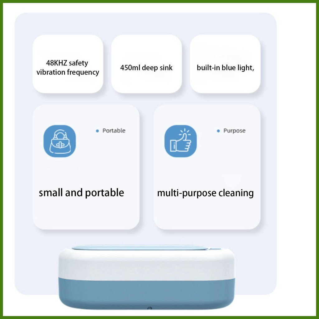 Dụng Cụ Vệ Sinh Mắt Kính Bằng Sóng Siêu Âm 48kHz An Toàn
