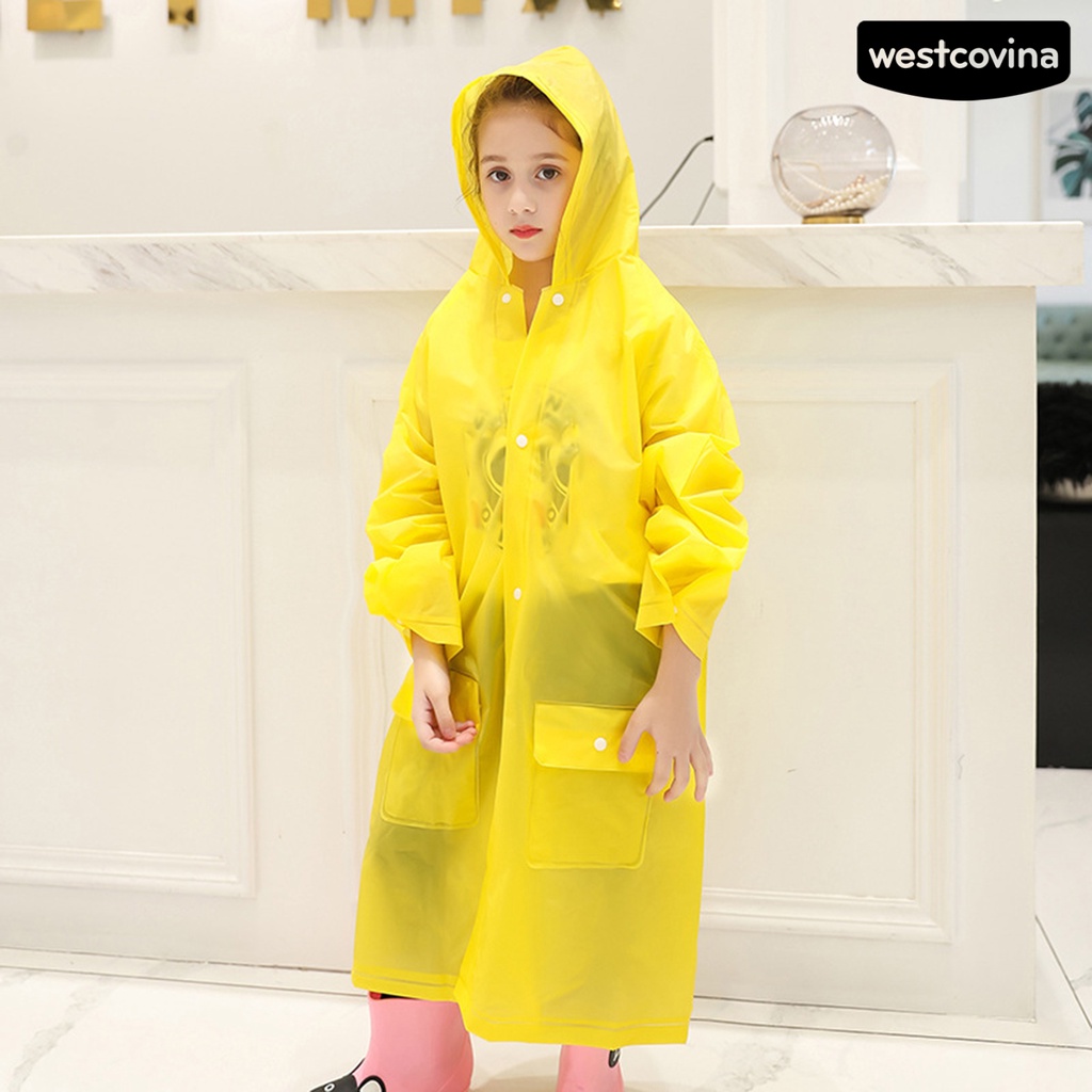 [COD]☁Áo Mưa Có Mũ Trùm Chống Rò Rỉ Thân Thiện Với Môi Trường Màu Sắc Tinh Khiết Dành Cho Trẻ