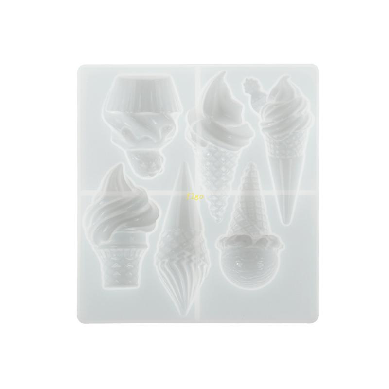 Khuôn Silicone Làm Kem Bằng Resin DIY