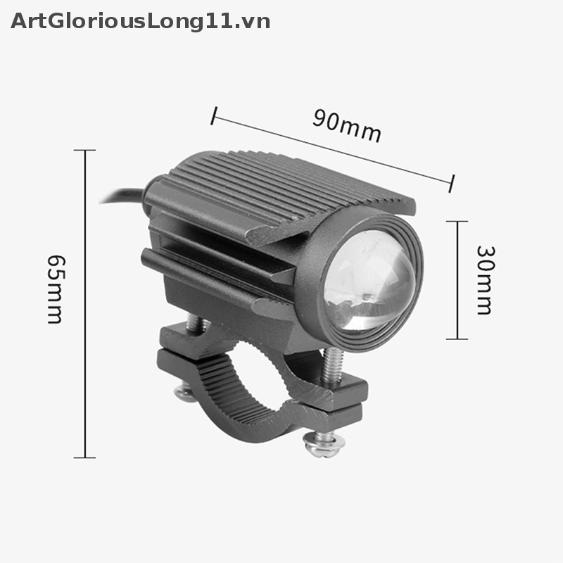 Set 1 / 2 Đèn Pha LED 9-85V Hai Màu Sắc Dành Cho Xe Mô Tô