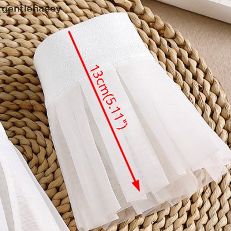 Gent 1 Cặp Găng Tay Phối Ren Xếp Ly Màu Trơn Có Thể Tháo Rời Cho Nữ