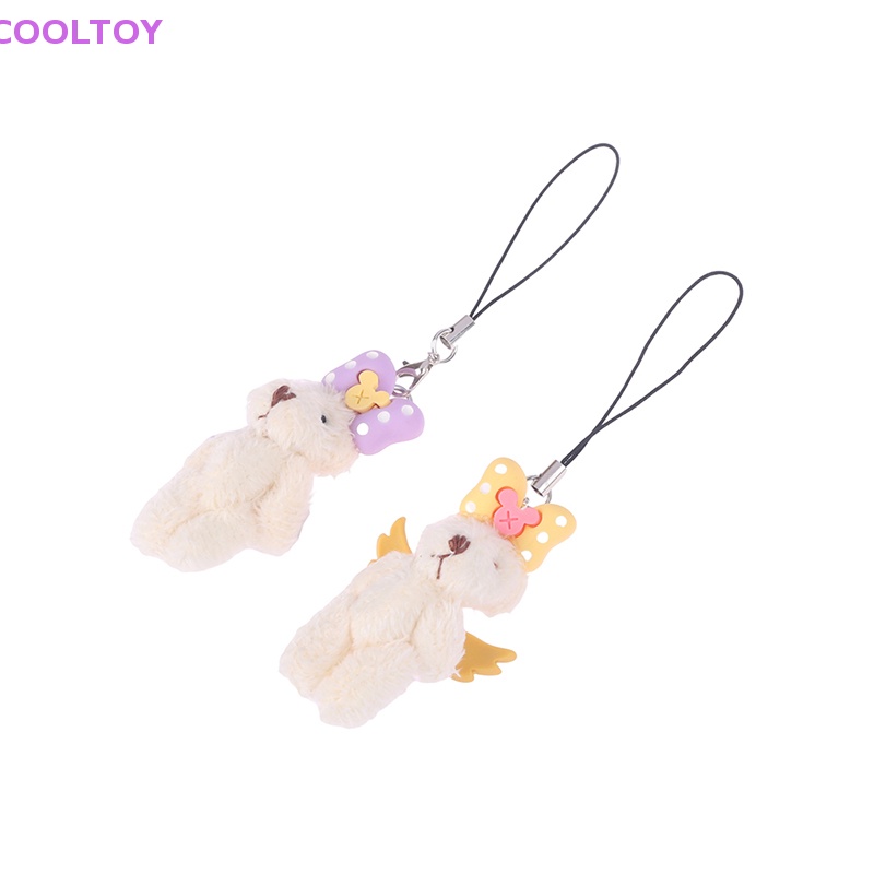 Cooltoy Móc Khóa Điện Thoại / Túi Xách / Móc Khóa Hình Cánh Gấu Nhồi Bông Thủ Công DIY Đáng Yêu