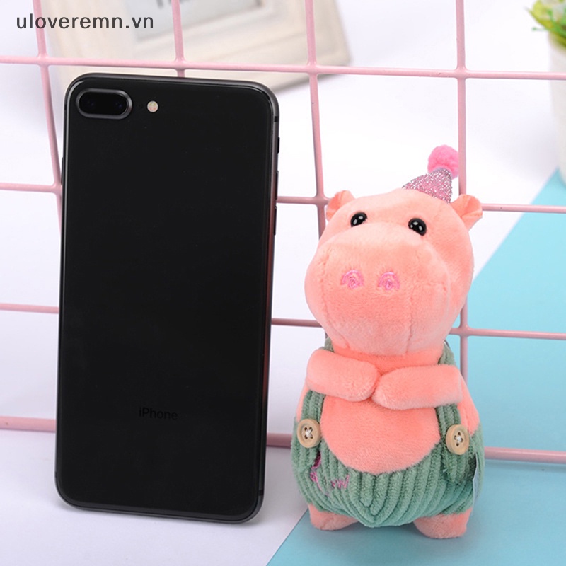 Móc Khóa Hình Hà Mã Nhồi Bông 12CM Dễ Thương