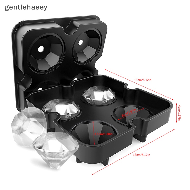 Khuôn Silicone Làm Đá Viên / Sô Cô La 4 Ngăn Tạo Hình 3D DIY