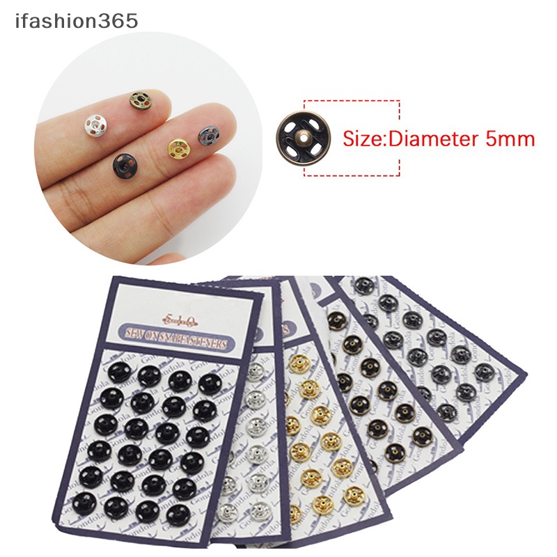 Set 24 Nút Cài Mini Cho Quần Áo Búp Bê Tỉ Lệ 1 / 6 DIY