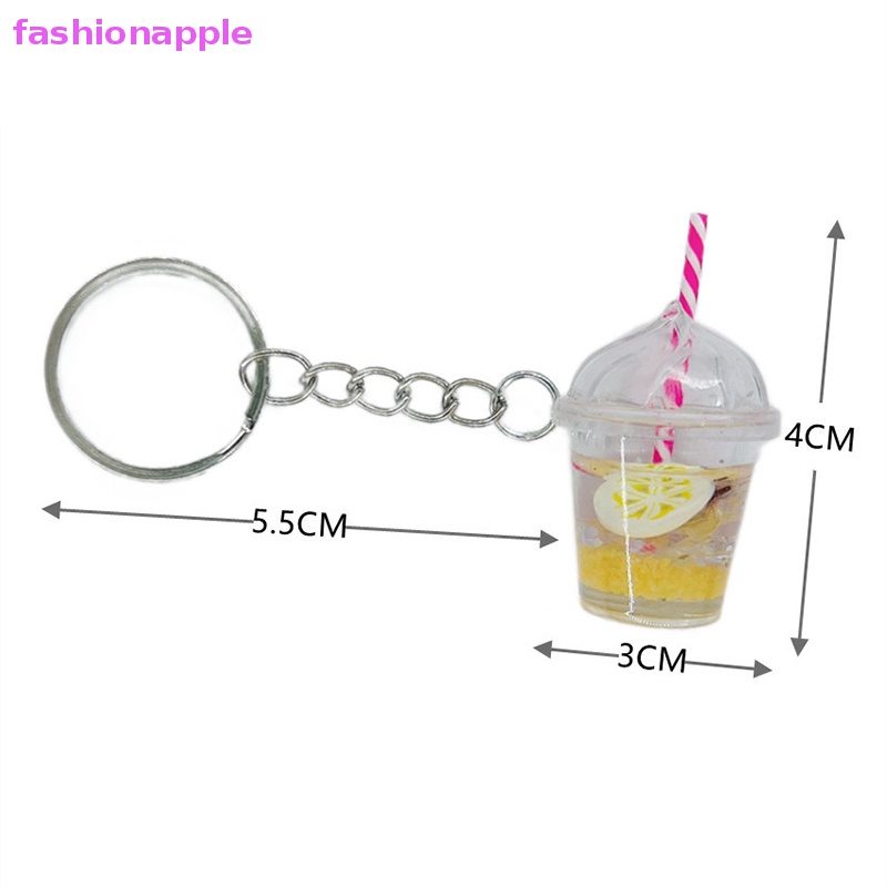 Móc Khóa Hình Ly Trà Sữa Mini Phát Sáng Tạo Thời Trang