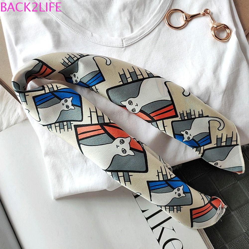 Khăn Quàng Cổ Vuông Bằng Lụa In Họa Tiết Hoa Kiểu Pháp Thanh Lịch Dễ Phối Đồ 2life