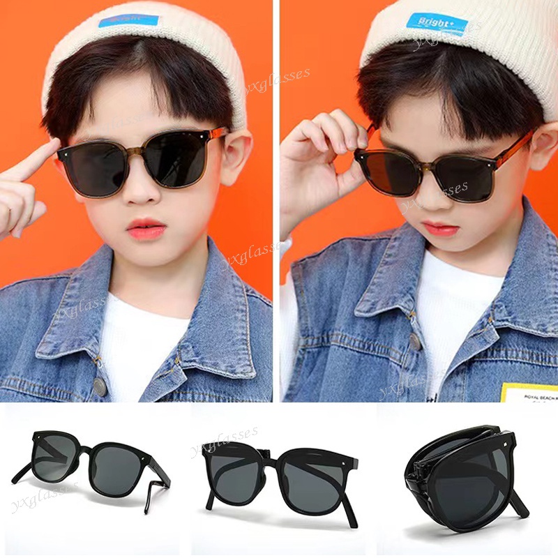 Kính Mát Gọng Vuông Nhiều Màu Sắc Chống Tia UV Thời Trang Hàn Quốc Cho Bé Trai Và Gái