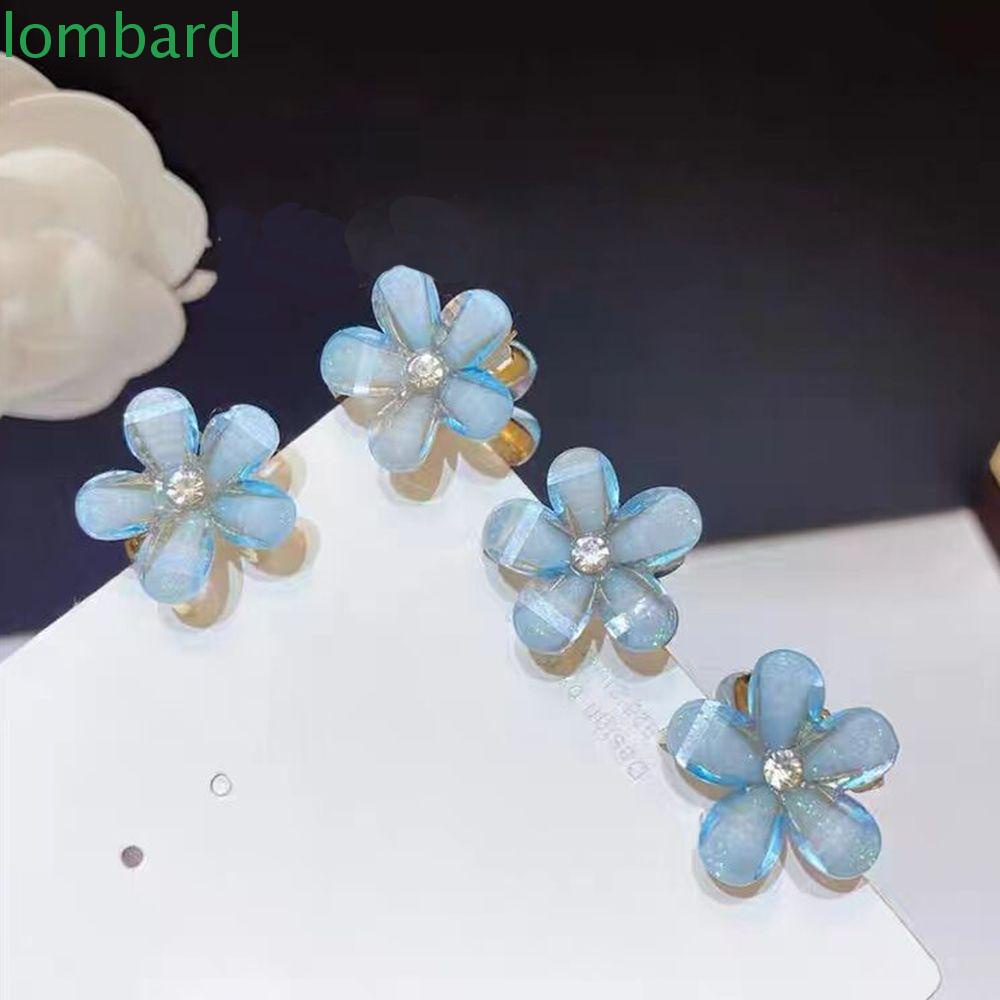 Kẹp Tóc Móng Vuốt Bằng Hợp Kim Resin Họa Tiết Hình Học Hoa Cá Mập Phong Cách Hàn Quốc Dễ Thương