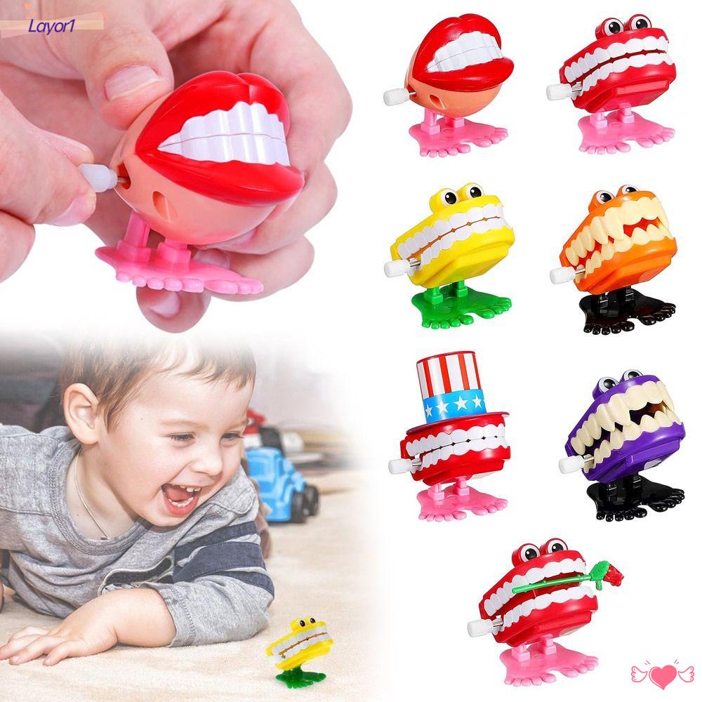Set 1 5 Món Đồ Chơi Lên Dây Cót Hình Hàm Răng Ma Nhảy Dễ Thương Cho Halloween