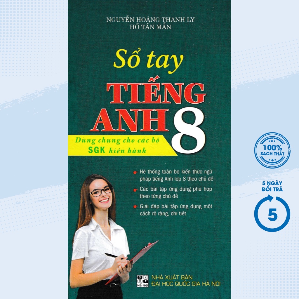 Sách - Sổ Tay Tiếng Anh Lớp 8 (Dùng Chung Cho Các Bộ SGK Hiện Hành) - HA