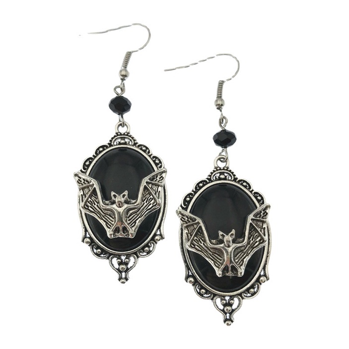 Vòng cổ Mặt Dơi Đính Đá Đen Thời Trang Halloween