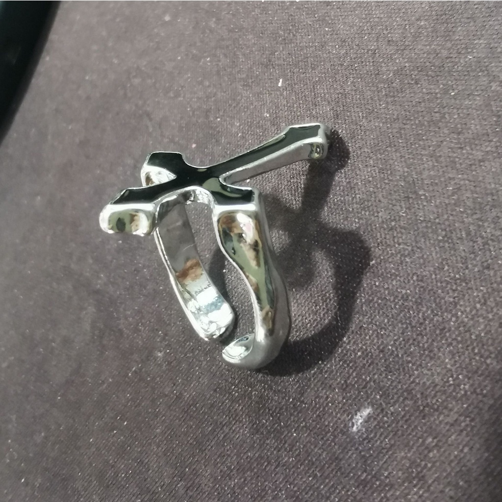 Nhẫn Đan Chéo Phong Cách Hip Hop Punk Cổ Điển Cho Cặp Đôi