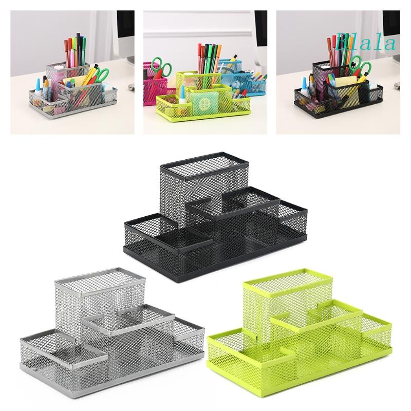 Giá Đỡ Bút Bằng Lưới Kim Loại 4 Ngăn Tiện Dụng