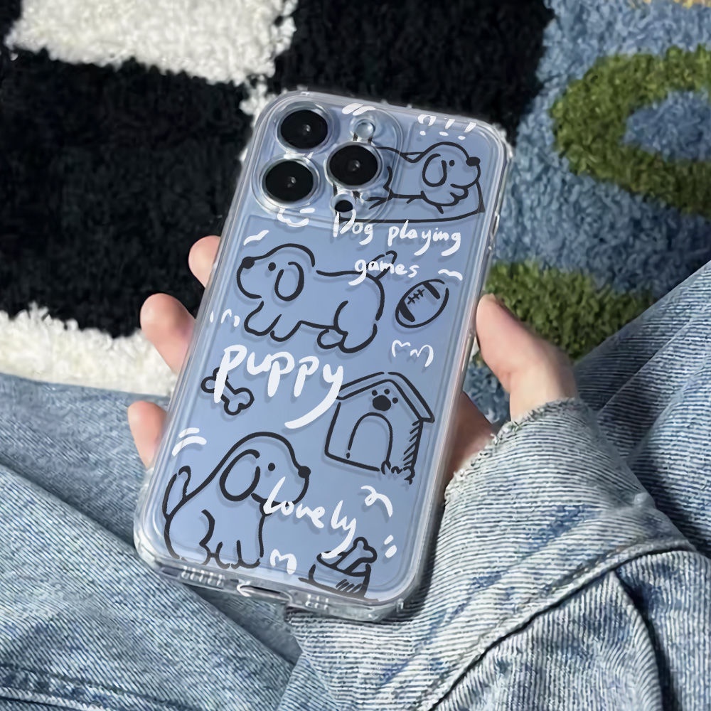 ✅Ốp Điện Thoại Mềm Chống Sốc Hình Cún Dễ Thương Cho Iphone 78 Max6Iniphone1214ProPlus 1113 LI8N