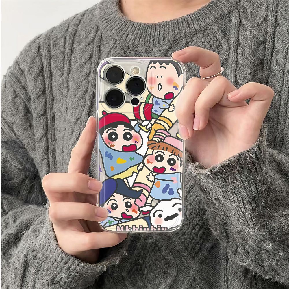 ✅Ốp Điện Thoại Mềm Chống Sốc In Hình Shin-Chan OHCV 11 + 1378 6In Đơn Giản Cho iPhone 14Pro 12