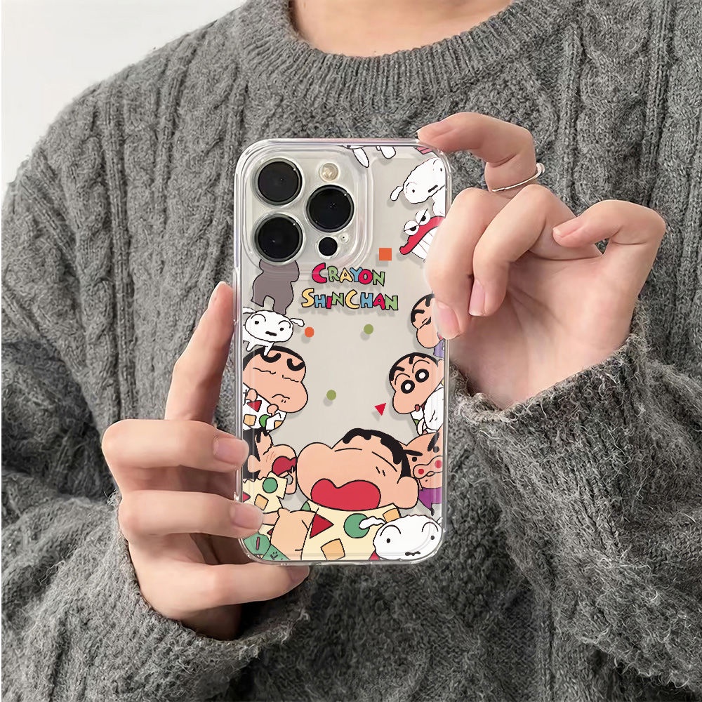 ✅Ốp Điện Thoại Mềm Chống Sốc In Hình Shin-Chan Ngộ Nghĩnh Cho Iphone 14pro 11 12Plus 136Inmax 78 B0JE