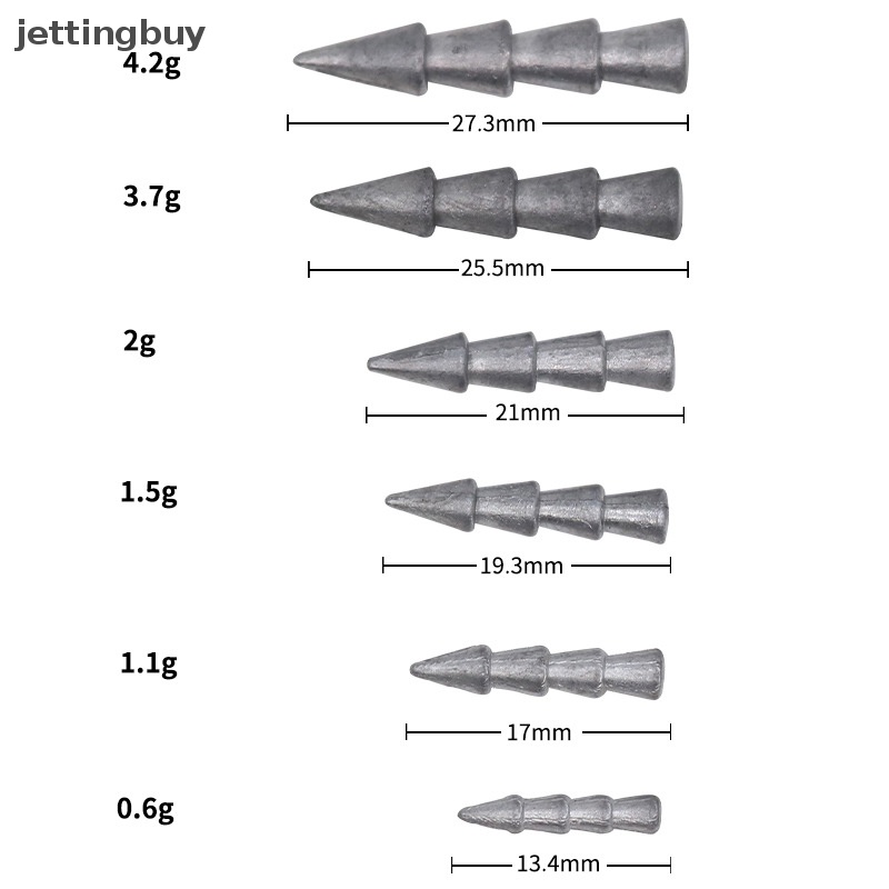 Bộ 20 Phụ Kiện Cân Bằng Mồi Câu Cá Mềm 0.5g 1g 1.5g 2g 3.2g 4g