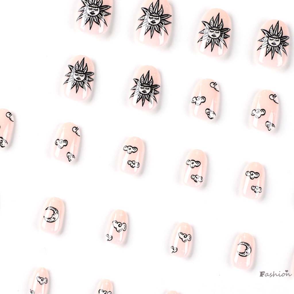 Móng Tay Hiệu Ứng Ngôi Sao Đám Mây Mặt Trăng Lâu Trôi Với