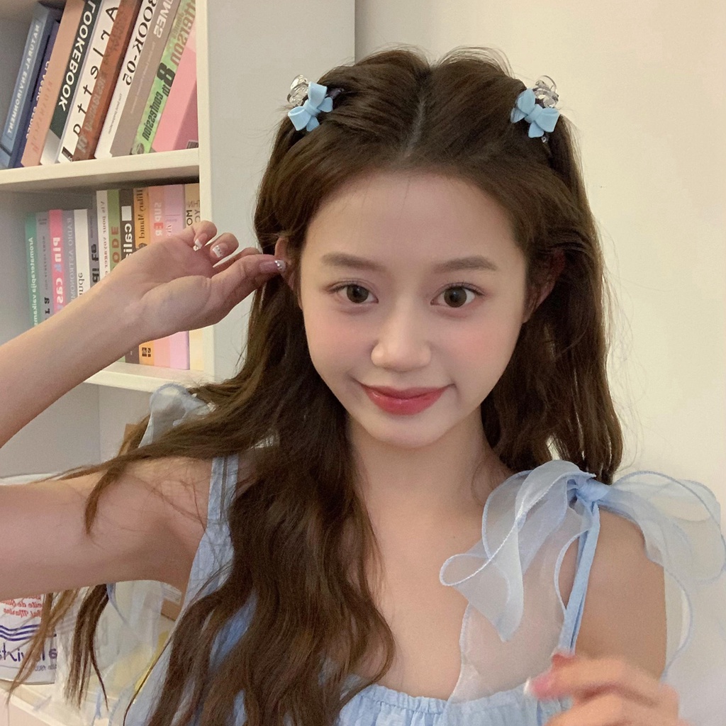 Phụ Kiện Kẹp Tóc Nơ Màu Kem Thời Trang Mùa Hè Mới 2023 Cho Bé Gái