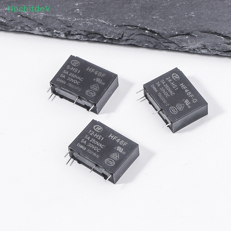 Rơ Le HF46F - G-5 / 12 / 24 - HS1 - HS1T 7A 5A 4Pin 250Vdc DC5V 12V 24V HF46F-1