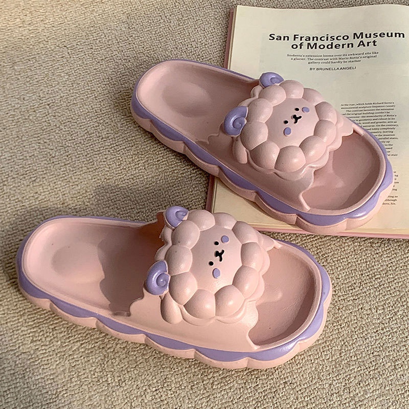 Fashey Dép Bông Đi Trong Nhà Đế Dày Chống Trượt Thời Trang Mùa Hè Dễ Thương Cho Nữ