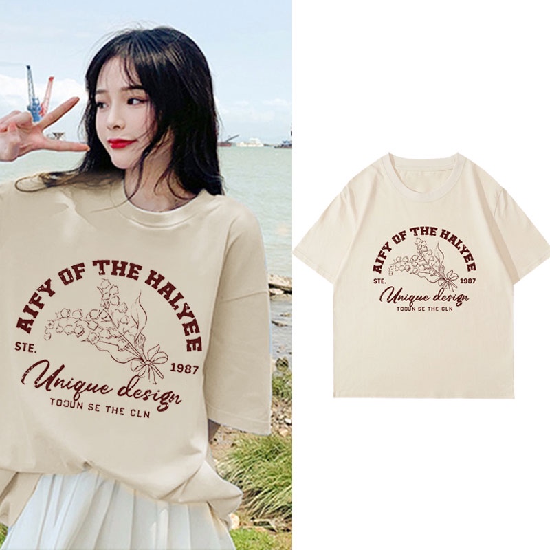 NRVP Áo Thun 100% Cotton Tay Ngắn Phong Cách Hàn Quốc Mới