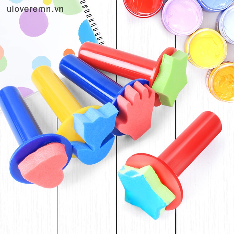 Bộ 5 Con Dấu Đồ Chơi Bằng Bọt Biển DIY Cho Bé