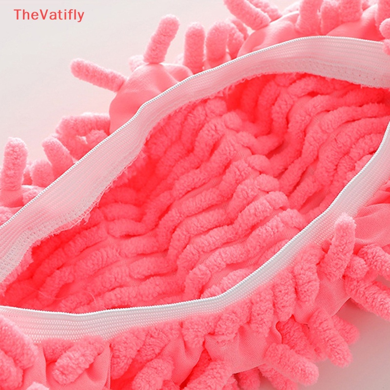 [Thevalifly] Bộ 2 Đôi Dép Lau Sàn Nhà Lau Sàn Nhà Bằng Sợi Micro Làm Sạch Sàn Nhà Bán Chạy