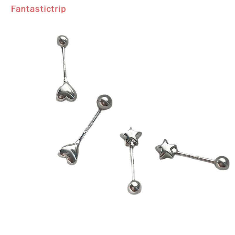 1 Đôi Bông Tai Hình Trái Tim Ngôi Sao Thời Trang Dành Cho Nữ