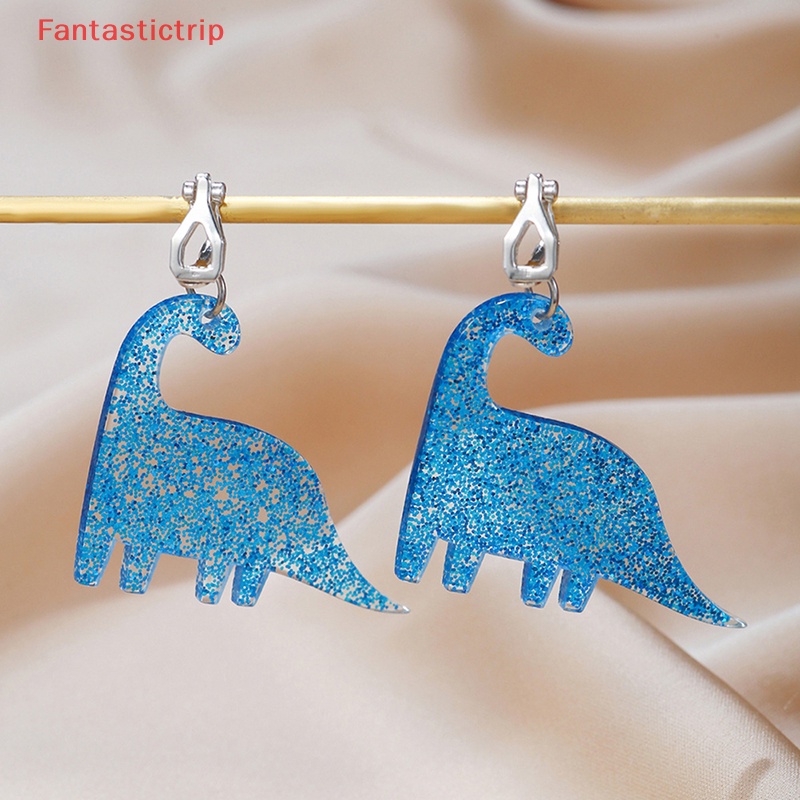 1 Đôi Bông Tai Hình Khủng Long Bằng Acrylic Nhiều Màu Dễ Thương Dành Cho Nữ