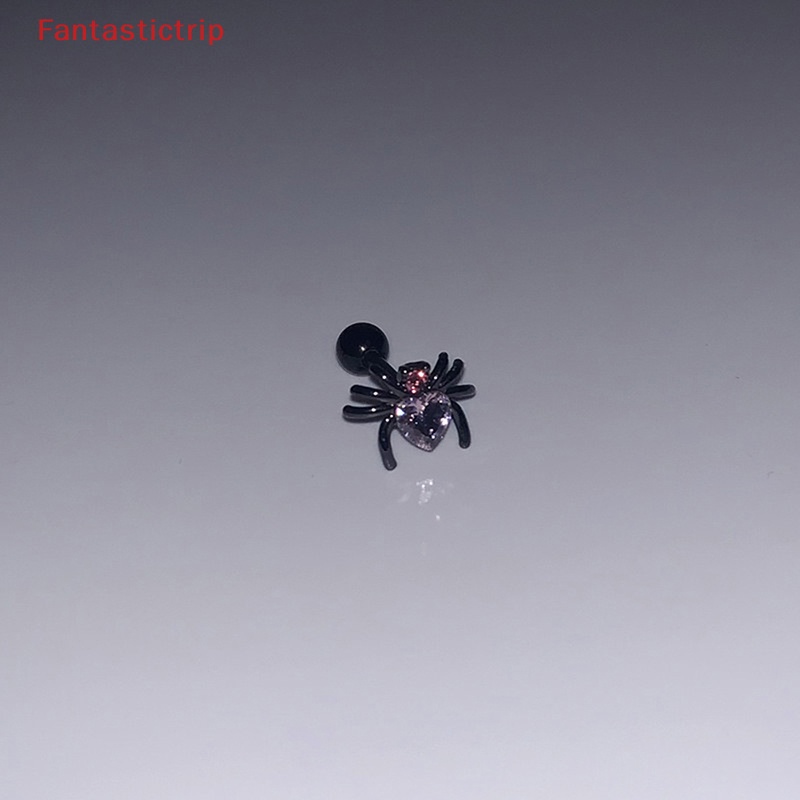 1 Đôi Khuyên Tai Hình Nhện / Trái Tim Đính Đá Zircon Thời Trang Cho Nữ