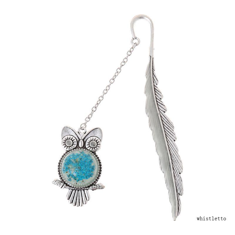 Thẻ Đánh Dấu Sách Dạ Quang Hình Chim Cú Và Lông Vũ Sáng Tạo