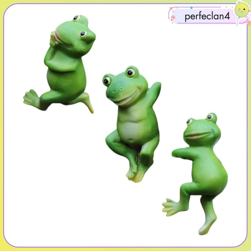 Set 3 Bức Tượng Ếch Ôm Chậu Hoa Treo Trang Trí Dễ Thương Perfeclan4