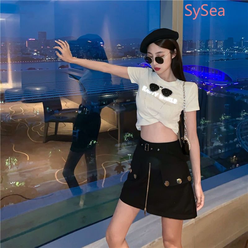 Áo Thun Ngắn Tay In Chữ Phong Cách Hàn Quốc Trẻ Trung Dành Cho Nữ