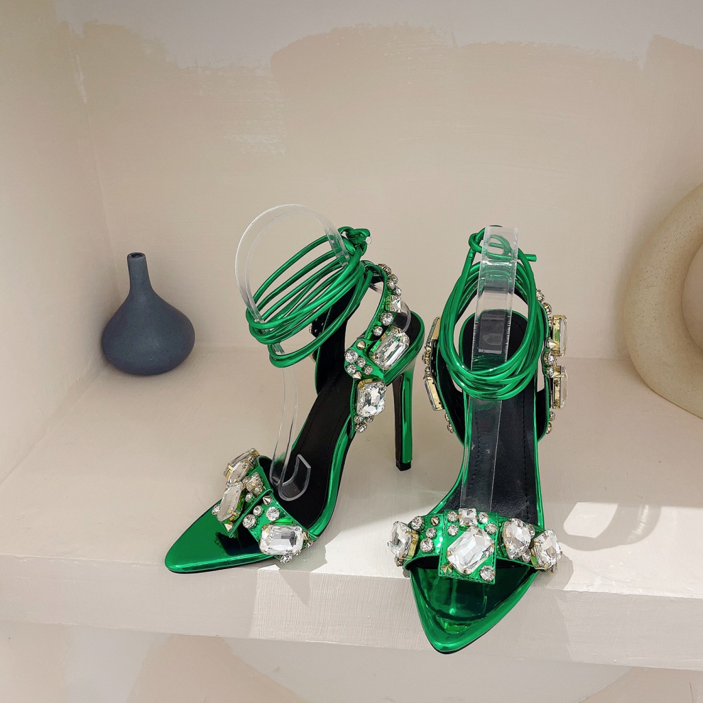 Sandal Cao Gót Một Dây Phong Cách Âu Mỹ 2023 Mới G94J