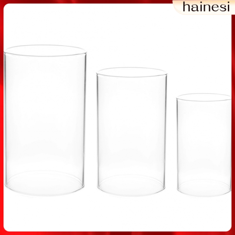 Bộ 3 Đèn Lồng Thủy Tinh Trong Suốt Kiểu Cổ Điển Dùng Trang Trí Nhà Cửa