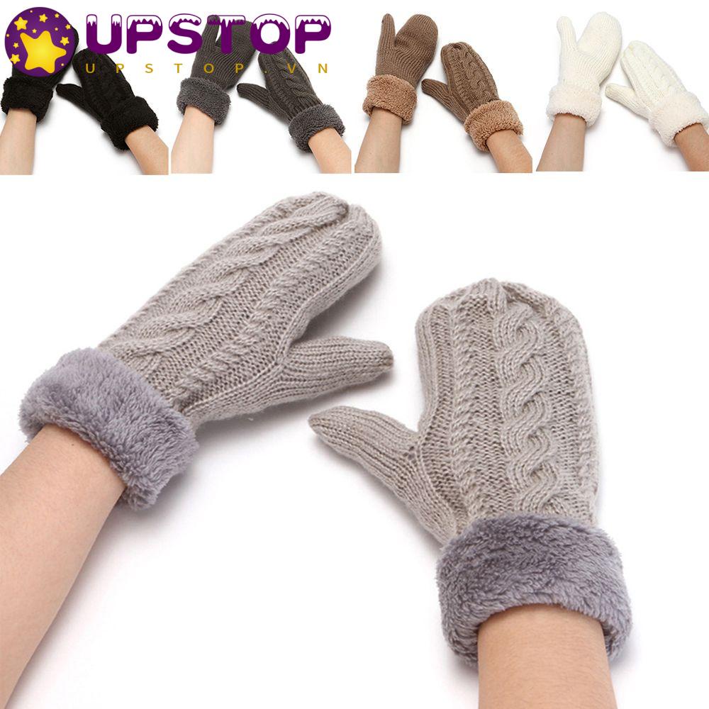 Găng Tay Dệt Kim Mềm Mại Dày Dặn Ấm Áp
